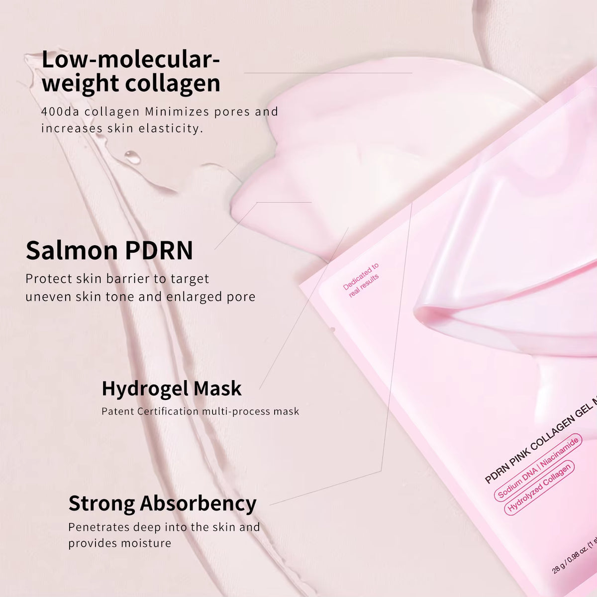 medicube Jelly Gel Maske PDRN Pink Kollagen mit Lachs-DNA x4